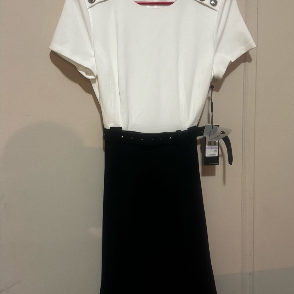 Karl Lagerfeld Black and White Dress Set